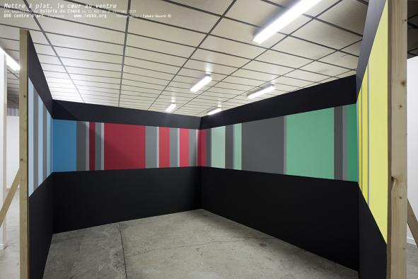 Valérie du Chéné, « Panning », acrylique, 10,8 m x 2,3 m, production BBB centre d'art, 2016 © Yohann Gozard