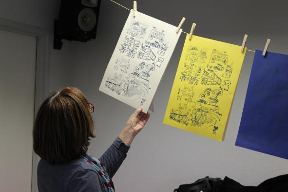 Atelier de dessin et d'impression en sérigraphie avec Lucie Humbert, à la Médiathèque des Izards | mai 2019  @ BBB centre d'art